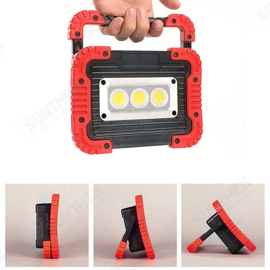 30W COB Work Lamp 2 Modes Adjustable USB Rechargeable Camping Light Searchlight Power Bank