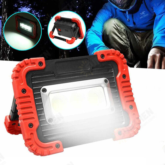 30W COB Work Lamp 2 Modes Adjustable USB Rechargeable Camping Light Searchlight Power Bank