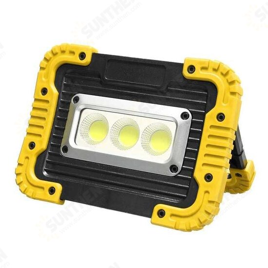 30W COB Work Lamp 2 Modes Adjustable USB Rechargeable Camping Light Searchlight Power Bank