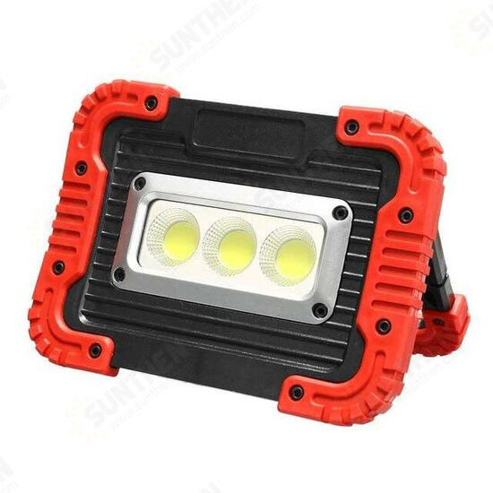 30W COB Work Lamp 2 Modes Adjustable USB Rechargeable Camping Light Searchlight Power Bank