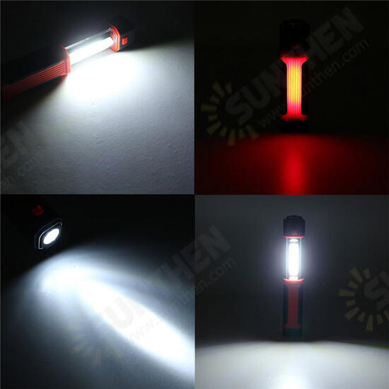 3W DC6V Retractable COB LED Work Light Flashlight Magnetic Emergency Lamp Outdoor Camping Lantern