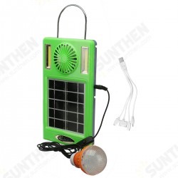 4-in-1 750lm Camping Light COB Work Light Solar Power Panel Fan Power Bank EDC Outdoor Travel