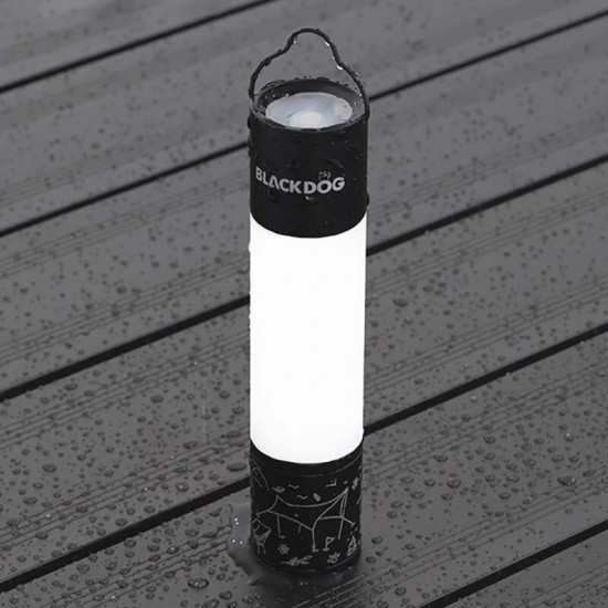 LED Camping Light Adjustable Zoom Flashlight Waterproof Type-c Rechargeable Cylinder Light Lantern With Stand DIY Sticker