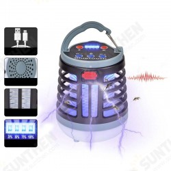 Multifunction Mosquito Killer Lamp With LED Camping Light&bluetooth Speaker USB Rechargeable Long Battery Life UV Insect Trap Light No Noise Radiation