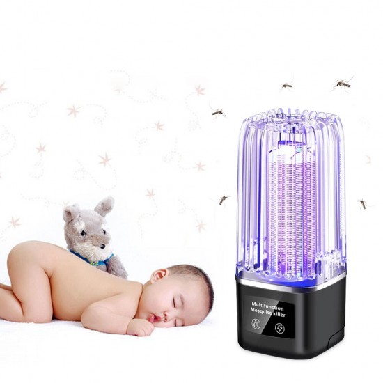 1200mAh 2-in-1 Mosquito Killer LED Night Light USB Rechargeable Silent Mosquito Trap Outdoor Camping Travel Home Use Night Light
