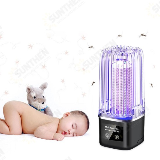 1200mAh 2-in-1 Mosquito Killer LED Night Light USB Rechargeable Silent Mosquito Trap Outdoor Camping Travel Home Use Night Light