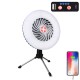 2-in-1 Tent Fan Light Magnetic 2 Modes Camping Light 3 Modes Hanging Hook Cooling Fan Emergency Power Bank for Hiking Travel