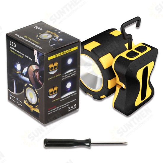 SL11 500 Lumens 10W COB LED Camping Light Double Head Magnetic Hook Up 4 Modes Emergency Flashlight Searchlight SL11 500 Lumens 10W COB LED Camping Light Double Head Magnetic Hook Up 4 Modes Emergency Flashlight Searchlight