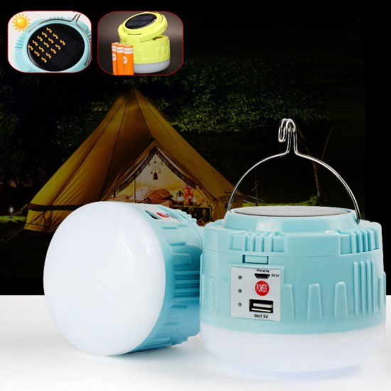 XC50 50W 10000K Solar LED Camping Light USB Rechargeable 4 Modes Adjustable Hanging Tent Lamp Power Bank