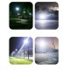 LED Solar Flood Light with Remote Control Wall Lamp IP67 Waterproof Solar Powered Lamp for Outdoor Garden Yard