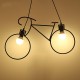 Modern Industrial Iron Bicycle Children Bedroom Decorations Chandelier Loft Ceiling Light