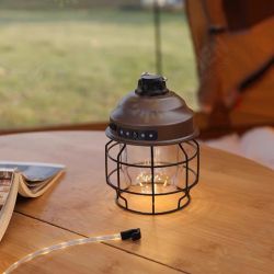 Outdoor Camping Light 5W 200LM 3600MA USB Charging Cage Pendant Light Iron Minimalist Retro Portable Pendant Lamp Metal Hanging Lamp Outdoor Camping Light 5W 200LM 3600MA USB Charging Cage Pendant Light Iron Minimalist Retro Portable Pendant Lamp Metal Hanging Lamp