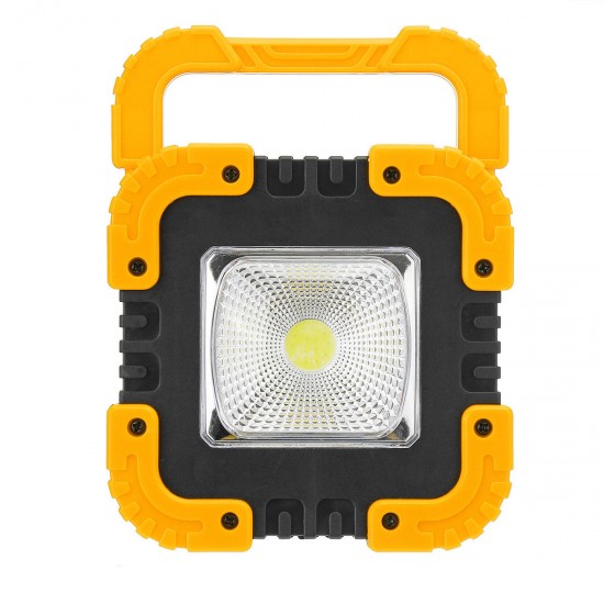 Portable 20W Solar LED Work Light COB Camping Lamp USB Rechargeable Flood Spot Lamp Hand Light