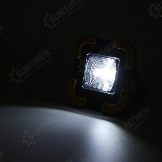 Portable 20W Solar LED Work Light COB Camping Lamp USB Rechargeable Flood Spot Lamp Hand Light