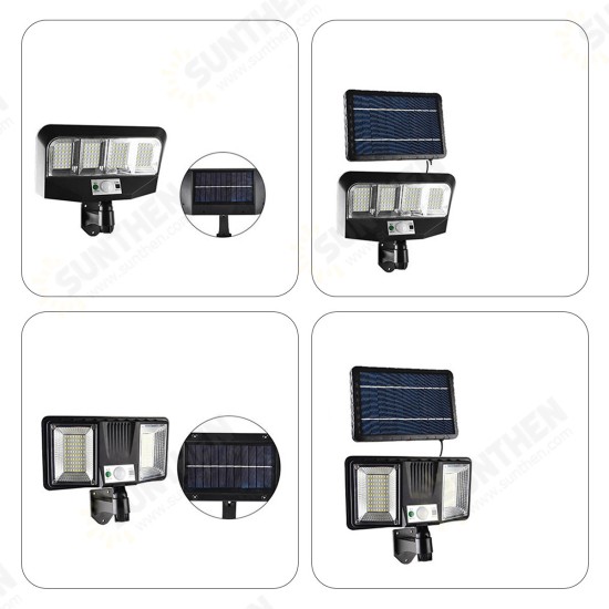 Solar Lights Split Induction Lights with Remote Control LED Wall Lights Super Bright Outdoor Camping Patio Lighting Garden