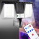 Solar Lights Split Induction Lights with Remote Control LED Wall Lights Super Bright Outdoor Camping Patio Lighting Garden