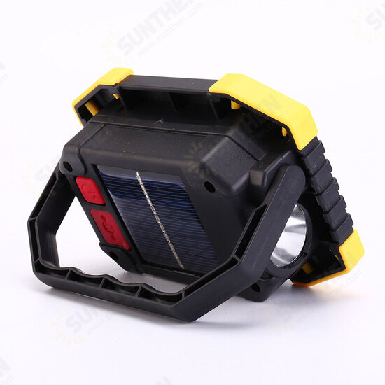 20W Solar Camping Light USB COB Work Light 180° Rotation 3 Modes Outdoor Travel Warning Lantern