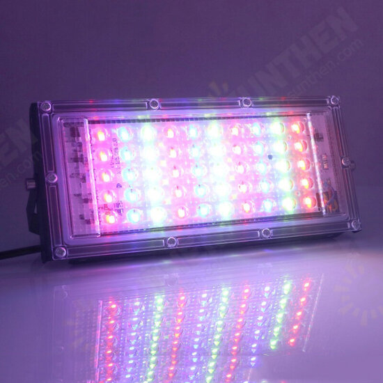 50W RGB LED Flood Light AC 220V 230V 240V Outdoor Floodlight Spotlight IP65 Waterproof LED Street Lamp Landscape Lighting