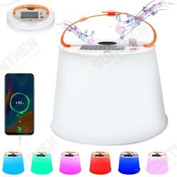 Camping Solar Powered Foldable Inflatable Portable Light Lamp With bluetooth Speaker For Garden Yard LED Solar Light Power Bank Camping Light Outdoor