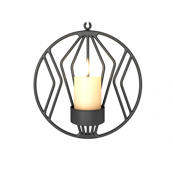 3D Geometric Candlestick Iron Wall Candle Holder Sconce Warm Home Party Decor