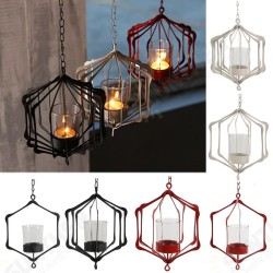 Glass Iron Hanging Glass Iron Art Lantern Tea Light Candle Holder Garden Decorations Glass Iron Hanging Glass Iron Art Lantern Tea Light Candle Holder Garden Decorations