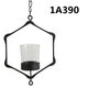 Glass Iron Hanging Glass Iron Art Lantern Tea Light Candle Holder Garden Decorations