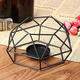 Metal Wire Candlestick Tea Light Candle Holder Tabletop Decor Industrial Lantern