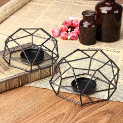 Metal Wire Candlestick Tea Light Candle Holder Tabletop Decor Industrial Lantern Metal Wire Candlestick Tea Light Candle Holder Tabletop Decor Industrial Lantern