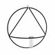 Nordic Style 3D Geometric Candlestick Metal Wall Candle Holder Home Crafts