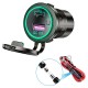 12V Motorcycle Dual Output USB+Type-C PD3.0 QC3.0 Car Charger with Touch Switch for Samsung Huawei Mate40 P50 OnePlus 9Pro