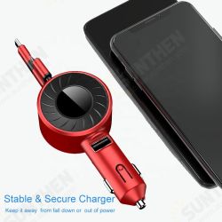 3In1 USB Car Charger Apple/USB Type-C/Micro USB Retractable Cable Power Adapter Fast Charging For iPhone 13 Pro Max Samsung Galaxy Z Fllp3 5G Xiaomi12 3In1 USB Car Charger Apple/USB Type-C/Micro USB Retractable Cable Power Adapter Fast Charging For iPhone 13 Pro Max Samsung Galaxy Z Fllp3 5G Xiaomi12