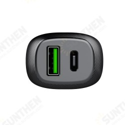 38W 2-Port USB PD Car Charger Adapter 20W USB-C PD & 18W USB-A QC3.0 Fast Charging For iPhone 13 Pro Max For Samsung Galaxy Note 20 For Xiaomi 12