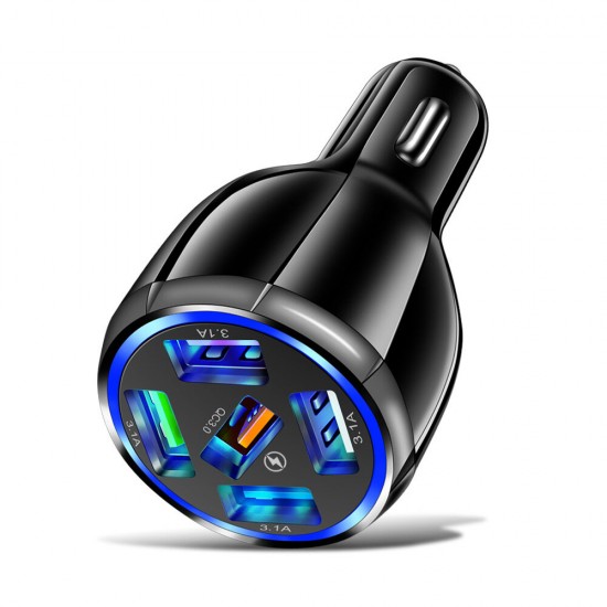 5 USB QC3.0 Fast Charging Mini Car Charger for Samsung Galaxy Note S21 ultra Huawei Mate40 OnePlus 9 Pro