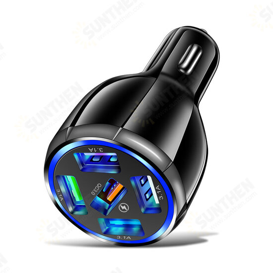 5 USB QC3.0 Fast Charging Mini Car Charger for Samsung Galaxy Note S21 ultra Huawei Mate40 OnePlus 9 Pro