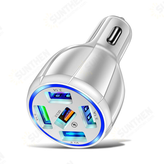 5 USB QC3.0 Fast Charging Mini Car Charger for Samsung Galaxy Note S21 ultra Huawei Mate40 OnePlus 9 Pro