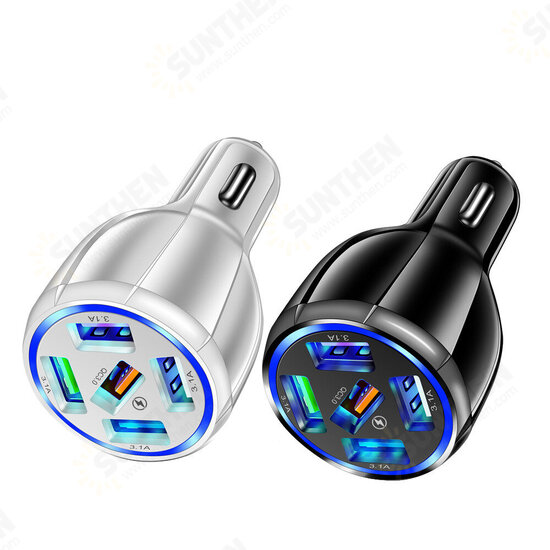 5 USB QC3.0 Fast Charging Mini Car Charger for Samsung Galaxy Note S21 ultra Huawei Mate40 OnePlus 9 Pro