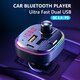 C13 bluetooth V5.0 FM Transmitter 18W PD+QC3.0 USB Car Charger 7 Colors RGB Backlit Light LED Display Wireless Radio Adapter HiFi Music Play With Mic