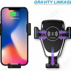 D12 10W Gravity Sensing Car Wireless Charger Car Air Outlet Phone Holder For iPhone 13 Pro Max For Xiaomi 12 For Samsung Galaxy S21 5G D12 10W Gravity Sensing Car Wireless Charger Car Air Outlet Phone Holder For iPhone 13 Pro Max For Xiaomi 12 For Samsung Galaxy S21 5G