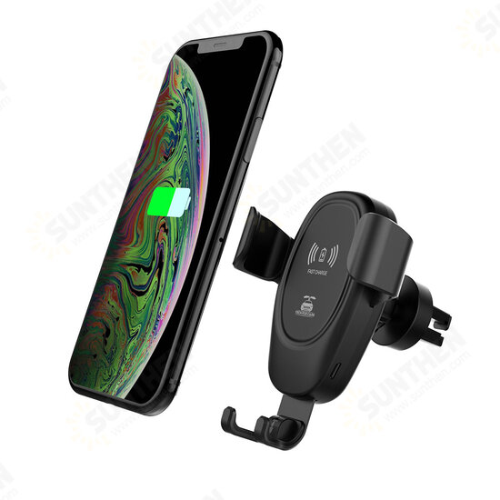 D12 10W Gravity Sensing Car Wireless Charger Car Air Outlet Phone Holder For iPhone 13 Pro Max For Xiaomi 12 For Samsung Galaxy S21 5G