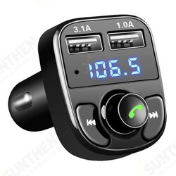 Dual 3.1A Ports bluetooth USB FM Player AUX Transmitter Hands-Free Car Charger Radio Receiver MP3 Player Dual 3.1A Ports bluetooth USB FM Player AUX Transmitter Hands-Free Car Charger Radio Receiver MP3 Player