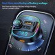 Dual Display QC3.0 PD20W USB Fast Charging FM Bluetooth Transmitter Voltage Detection Wireless Handsfree Car Mp3 Player