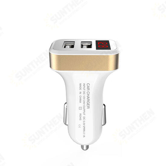 FN05 2.1A Dual USB Ports Smart Current LED Display Car Charger for iPhone 8 MIX 2 Samsung S8