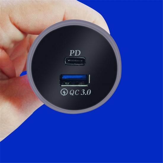 PD QC3.0 3.1A LED Light Fast Charging USB Car Charger For iPhone XS 11 Pro Mi9 9Pro Oneplus 6T 7 Pro