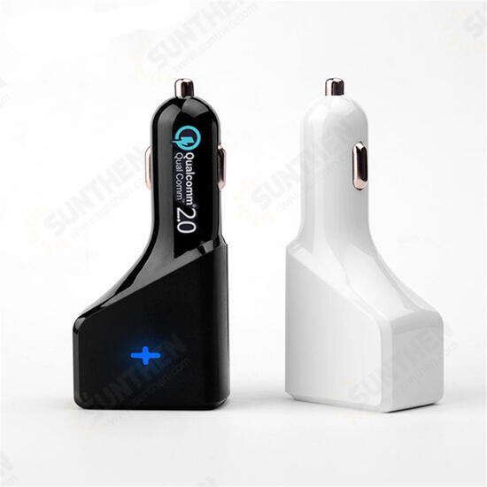 QC2.0 30W Multiport Fast Charging Car Charger for iPhone XS 11 Pro Huawei P30 Millet Mi9 S10 + Note10