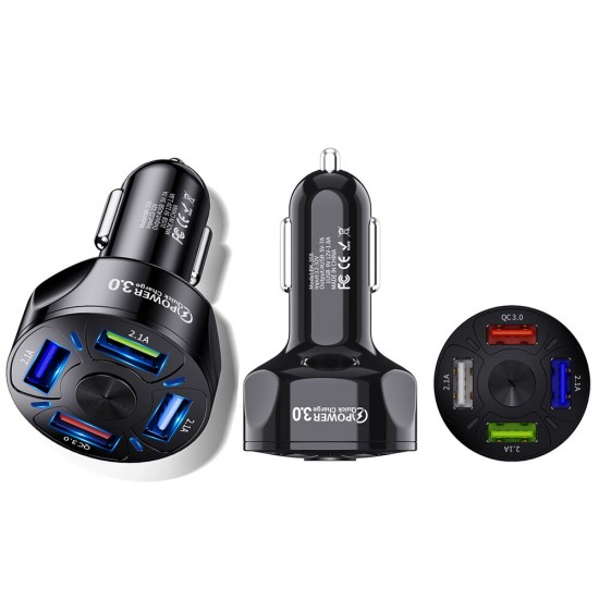 QC3.0 4 USB 3.1A Car Charger Fast Charging For iPhone 12 Pro Max Mini OnePlus 8Pro 8T