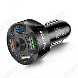 QC3.0 4 USB 3.1A Car Charger Fast Charging For iPhone 12 Pro Max Mini OnePlus 8Pro 8T QC3.0 4 USB 3.1A Car Charger Fast Charging For iPhone 12 Pro Max Mini OnePlus 8Pro 8T