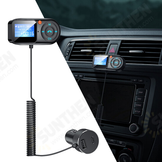 T1 Car FM Transmitter bluetooth MP3 Player Handsfree USB Charger Support TF Card Music Player Wireless Aux Audio Receiver