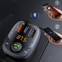 bluetooth V5.0 FM Transmitter Car Charger Support AFC SCP QC3.0 USB & USB-C PD Adapter Fast Charging For iPhone 13 Pro Max For Samsung Galaxy S21 5G bluetooth V5.0 FM Transmitter Car Charger Support AFC SCP QC3.0 USB & USB-C PD Adapter Fast Charging For iPhone 13 Pro Max For Samsung Galaxy S21 5G