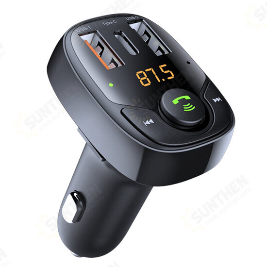 bluetooth V5.0 FM Transmitter Car Charger Support AFC SCP QC3.0 USB & USB-C PD Adapter Fast Charging For iPhone 13 Pro Max For Samsung Galaxy S21 5G