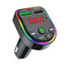 Bluetooth V5.0 FM Transmitter Dual USB Car Charger 7 Colors RGB Backlit Light Display Wireless Radio Adapter HiFi Music Play With Mic Hands-Free Calls